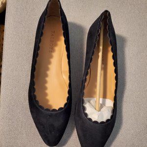 New Condition Talbots flats navy suede shoes